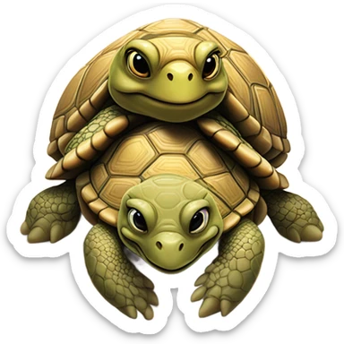 Two valentine turtles in love  sticker