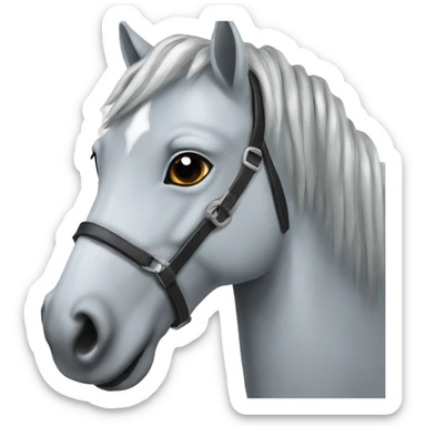 Cheval argent  sticker