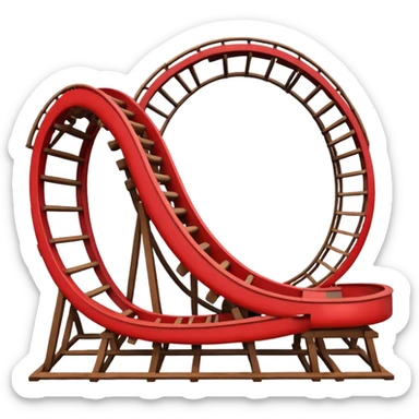 red roller coaster sticker