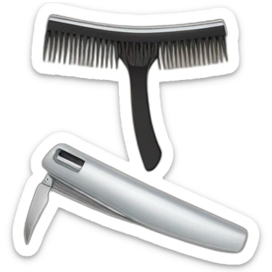 razor next to yak hair sticker