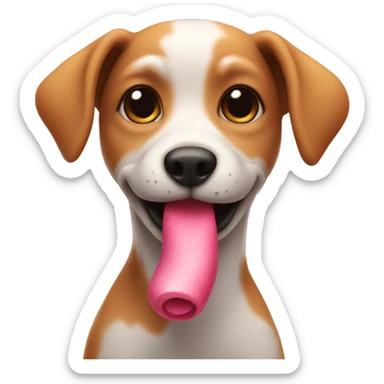 Cute dog blowing kiss sticker