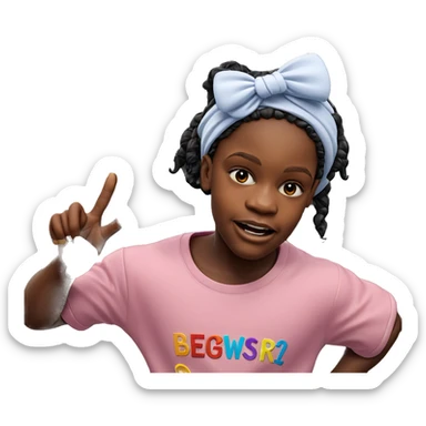 confident dark-skinned male portrait sticker