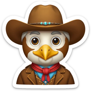 A wild western parler madem sticker