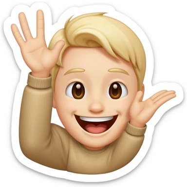 Laughing emoji hand  sticker