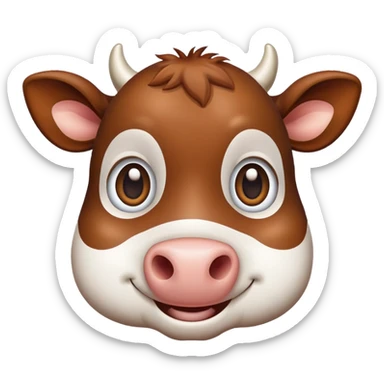 make a cartoonish cow sticker