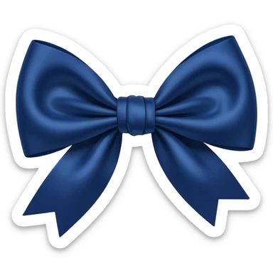Navy blue bow sticker
