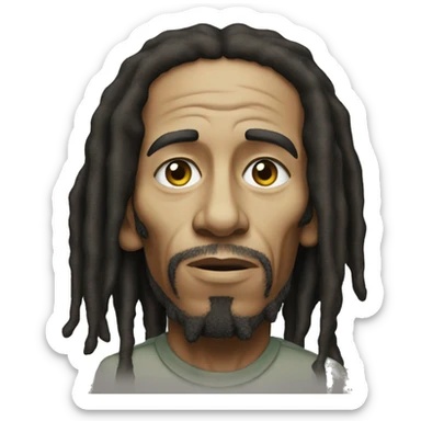 Sad Bob Marley sticker