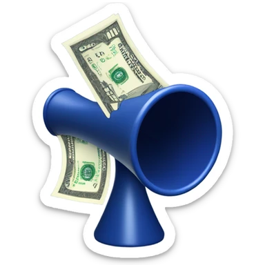 Sales dark blue funnel money sticker