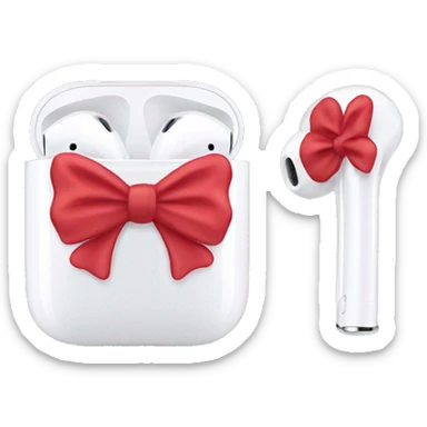 Air pods with bows sticker