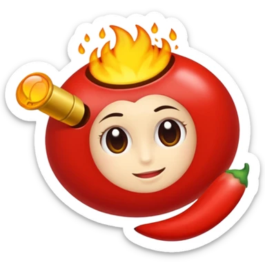 Uma mão apertando um botão escrito perigo sticker