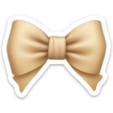 Cute beige bow sticker