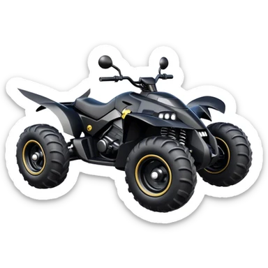 batmobile atv quad cross sticker
