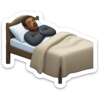 man sleeping outside cold sticker