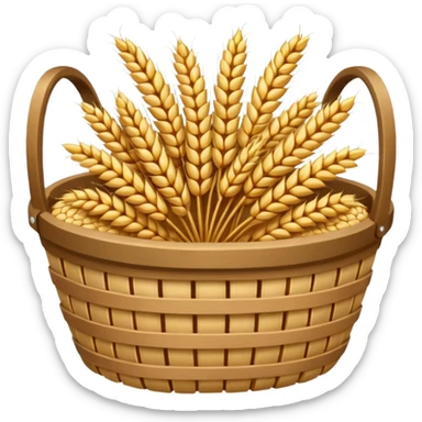 Wheat grain basket sticker