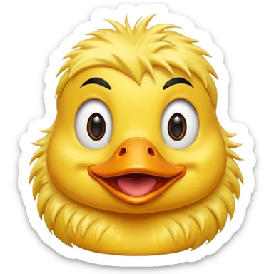 Silly duck sticker