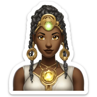 Technomancy Goddess is a mystical being who controls both magic and technology. She can cast spells on technological networks. Her powers blend the ancient art of magic with advanced cybernetics and technology. She can command machines sticker