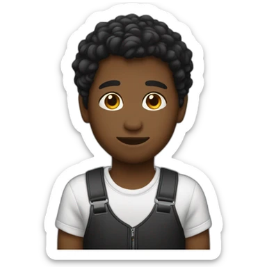 Garçon métisse cheveux noir court sticker