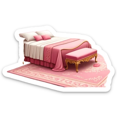 Reddish-pinkish and gold and white romantic vintage aesthetic room sticker