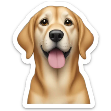 dog rob baguette in supermarket sticker