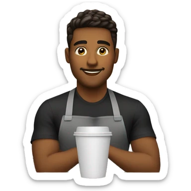 barista in a coffee shop sticker
