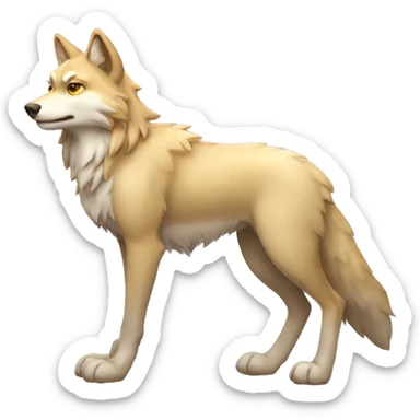 Anthropomorphic Fionbri-Falvie-wolf (full body) sticker