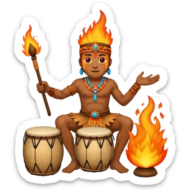 SHAMAN DRUM FIRE sticker