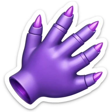 Purple claw clip sticker