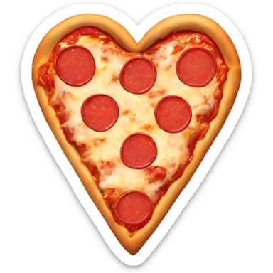Heart shaped pizza  sticker