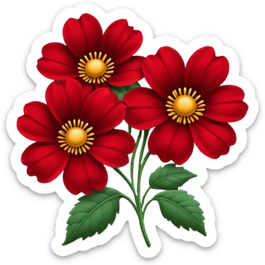 really dark red flowers sticker