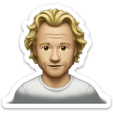 Heath Ledger wearing tee sticker