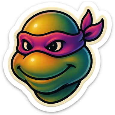 generate the face of a ninja turtle
Without showing teeth
It can't be green
maybe with a Nina mask instead of those stripes sticker