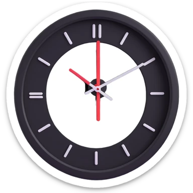 A clock with its hands spinning fast, showing the rapid passage of time. sticker
