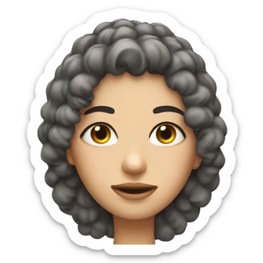 Long lashes closed eyes sticker