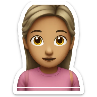 Girl looking out window sticker