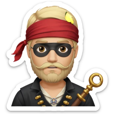 pirate blonde bearded man sticker