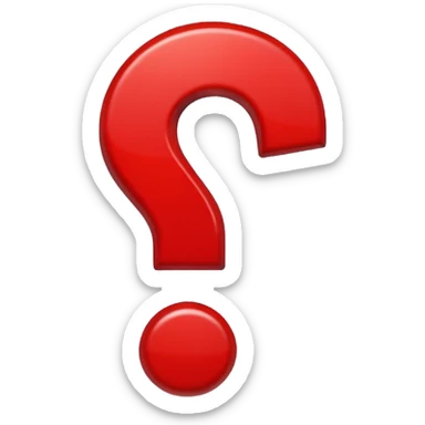 Question mark in red color  sticker