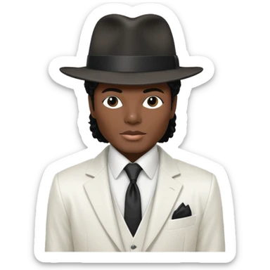 An emoji of Michael Jackson not complet body inspired by the suit of smooth criminal sticker