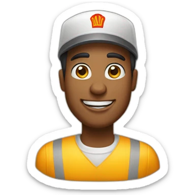 Anoyed mcdonalds worker sticker