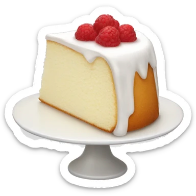 A slice of angel food cake sticker