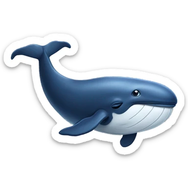 whale with muscles sticker
