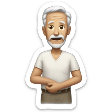 Old man gets heart attack sticker