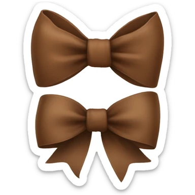 Brown bow sticker