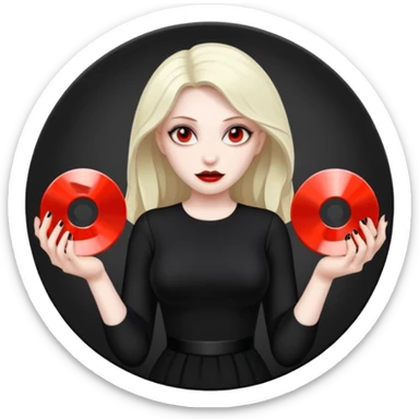 A hellish woman mentioning disks  sticker