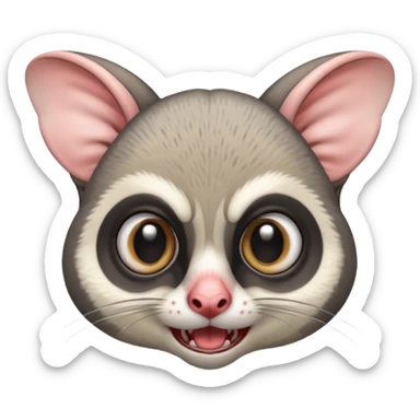 angry sugar glider sticker