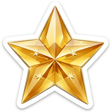carved crystal star a shining "$" symbol sticker