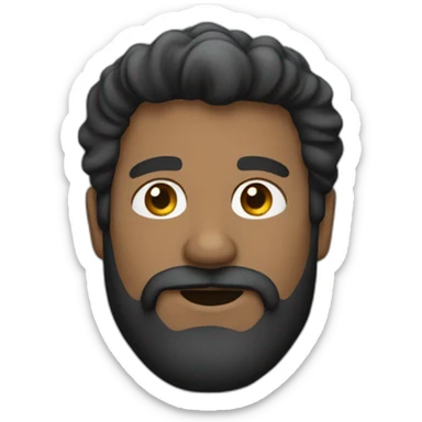 Homme noir avec une barbe sticker