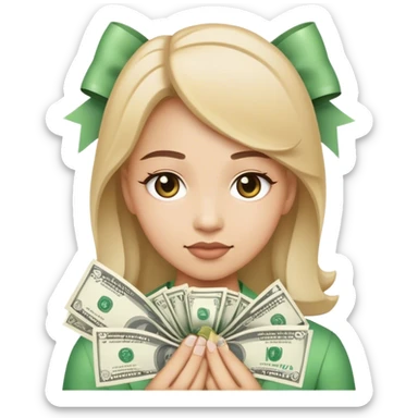 Money bow sticker