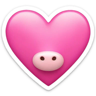 Pink cow print colored heart sticker