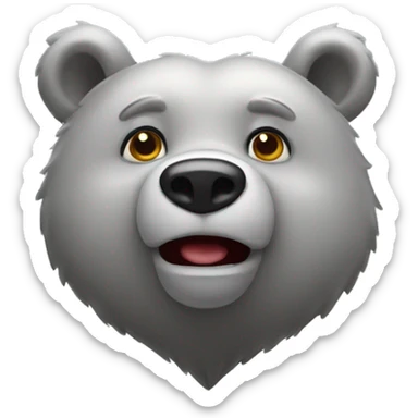 realistic-falling-in-love-grey-bear-with-eyes-in-the-form-of-hearts sticker