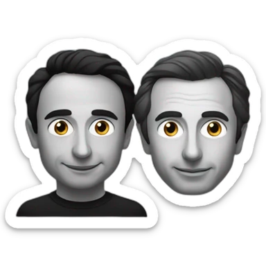 Eric Zemmour et son ami de couleur noir sticker